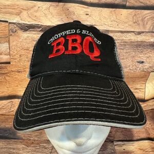 Chopped & Sliced BBQ Hat Cap SnapBack Adjustable Black Grey Mesh  Barbecue